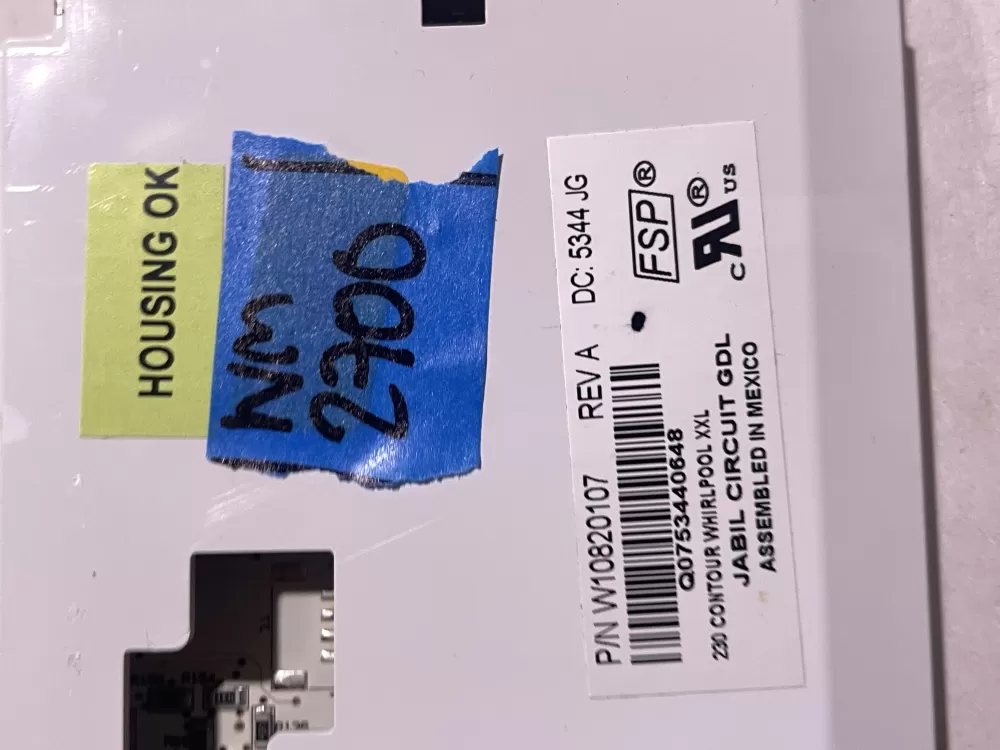 Whirlpool W10820107 Refrigerator Control Board Dispenser AZ183205 | Wm2700