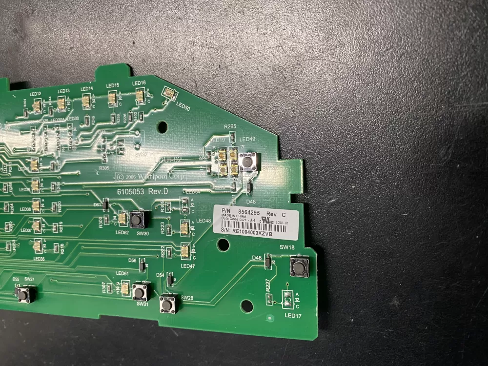 Whirlpool 8564295 User Interface Control Board AZ23173 | BK662