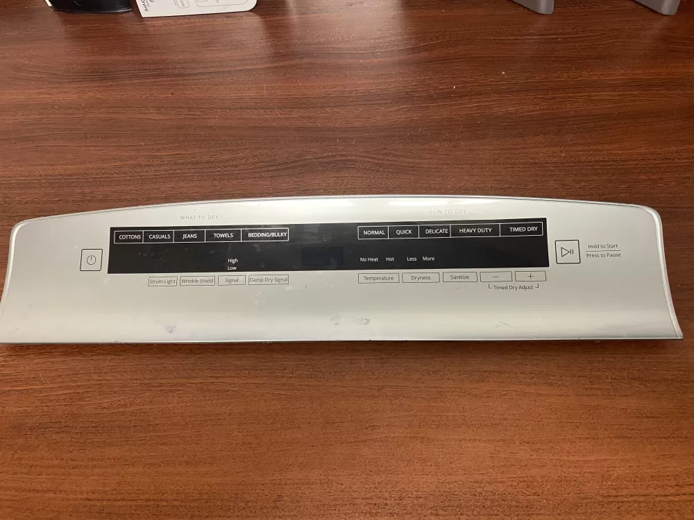 Whirlpool W11040876 W11124277 PS12347369 Dryer Control Board Overlay Touchpad Panel
