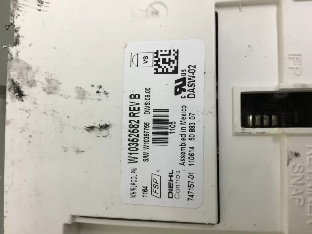 KitchenAid Kenmore AP6020246 W10195343 Dishwasher Control Board AZ33976 | NR1690