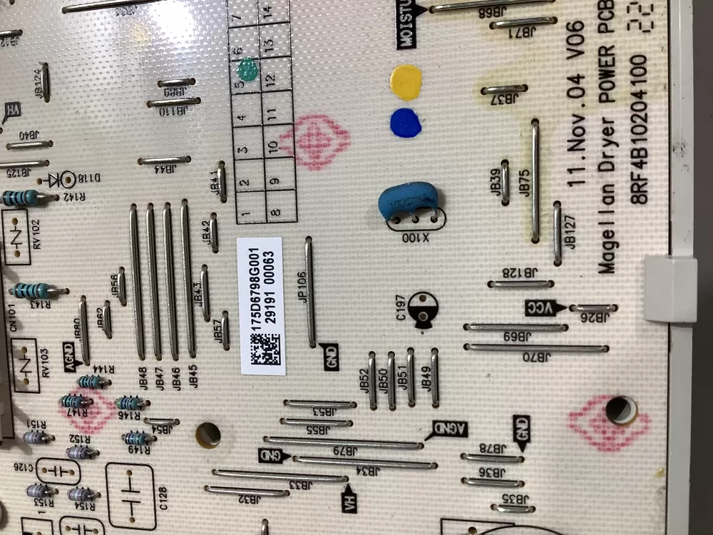 GE 175D6798G001 WE04M10011 Dryer Control Board AZ188647 | ZCV868
