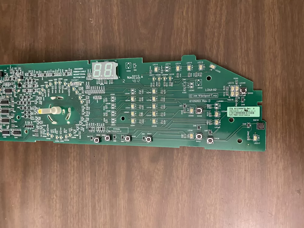 Whirlpool W10388679 W10388675 Dryer Control Board