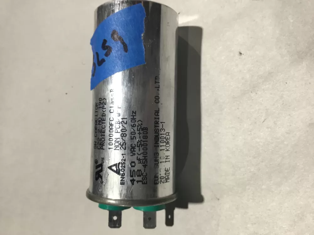 LG Kenmore EN60252 1 Refrigerator Capacitor AZ97774 | Sl59