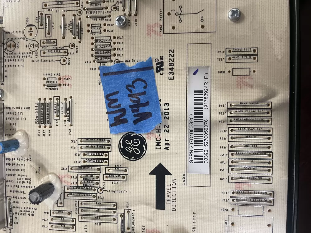 GE WH12X25674 237D1395G205 237D1122G205 Washer Control Board AZ59213 | Wmv493