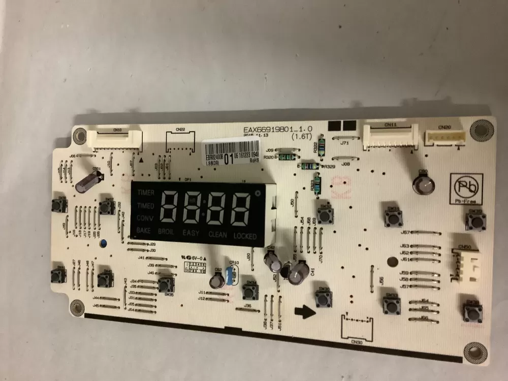 LG EBR82400801 Range Control Boardl