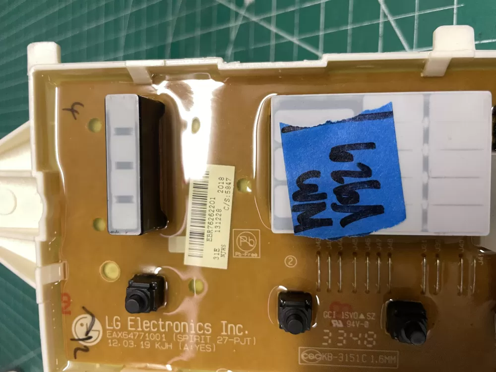 LG EBR76262201 EBR75446006 Washer Control Board AZ210414 | Wmv929