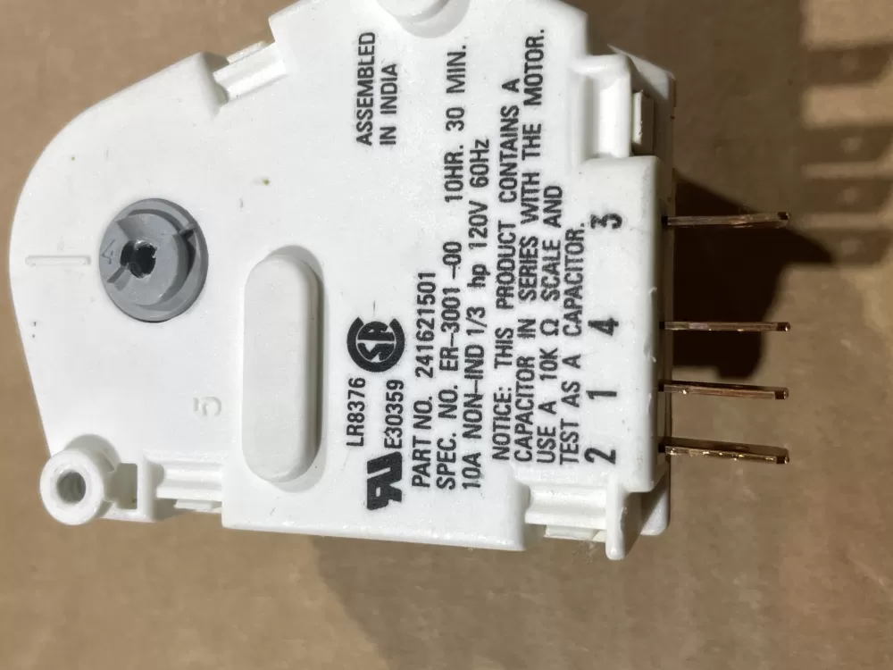 Frigidaire  Kenmore AP2111929 12762 215846602 00624728 00626234 00628510 00628518 0628510 08000559 08006054 08006992 08016919 08950148 215267800 215846605 215846606 240371001 241621501 3001671 3001701 3015909 3203657 4013391050 5300187484 5300628518 5301090474 5303203657 5303211155 5303211680 5303270622 5303275811 5303321133 5303321915 5304457327 5308006054 5308006992 624728 626234 628510 628518 8000559 8006054 8016919 8950148 C000062797 C62797 D007004112 DG187005 F000111695 G000187484 G172706 G174820 G186580 G187005 G187484 M1090167 M1090474 N8000559 R000900241 R000900764 R900241 PS423801 Refrigerator Defrost Timer