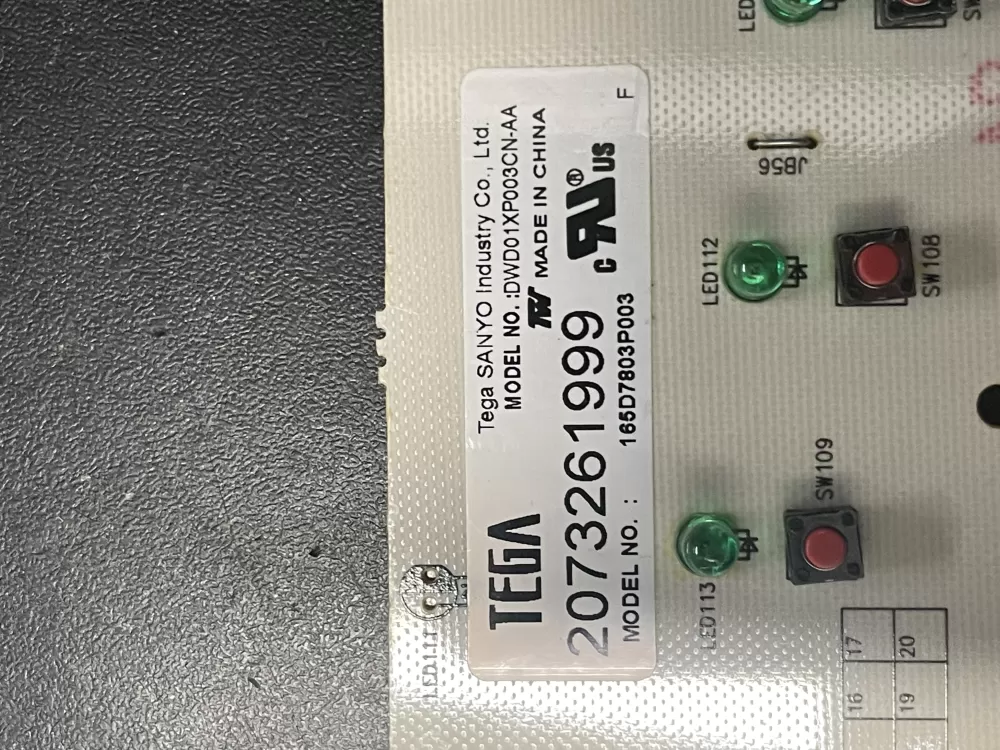 GE 165D7803P003 Dishwasher Control Board AZ20412 | WM1099