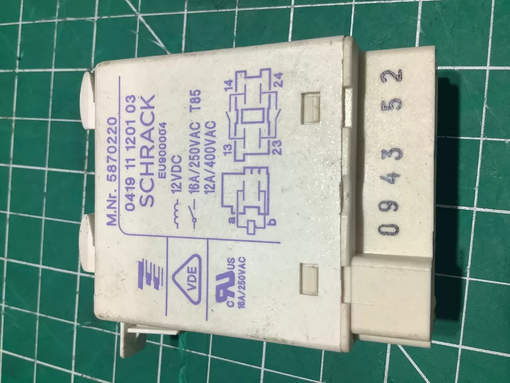 Miele 5870220 Dishwasher Heating Element Relay AZ150454 | AR192