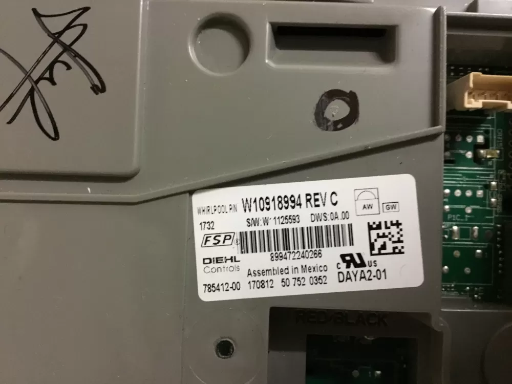 W10918994 W11131683 W11170192 Dishwasher Control Board AZ4767 | NR460
