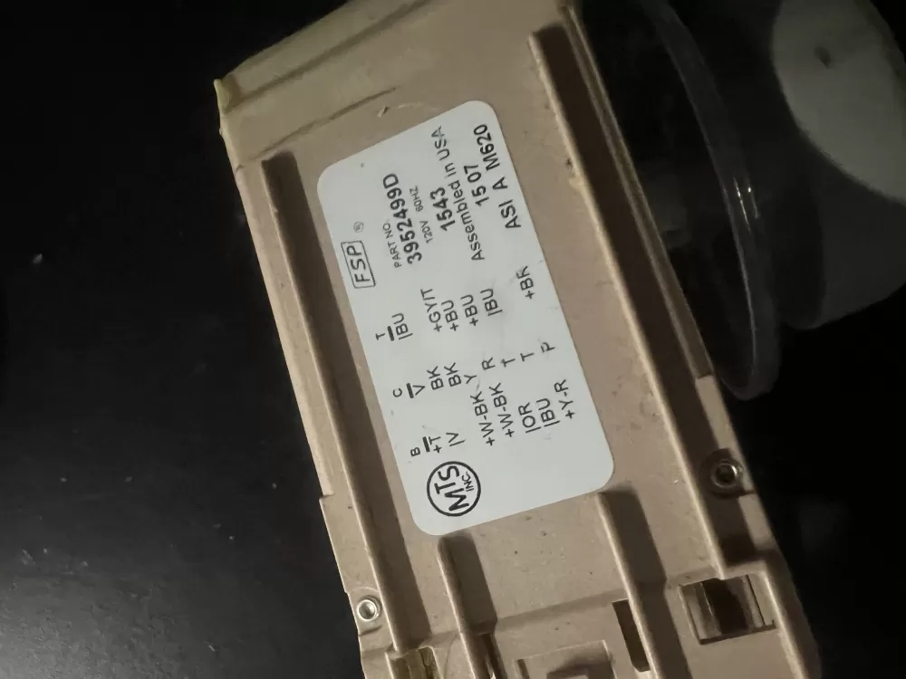 Whirlpool Washer Timer 3952499D AZ27 | BK1347