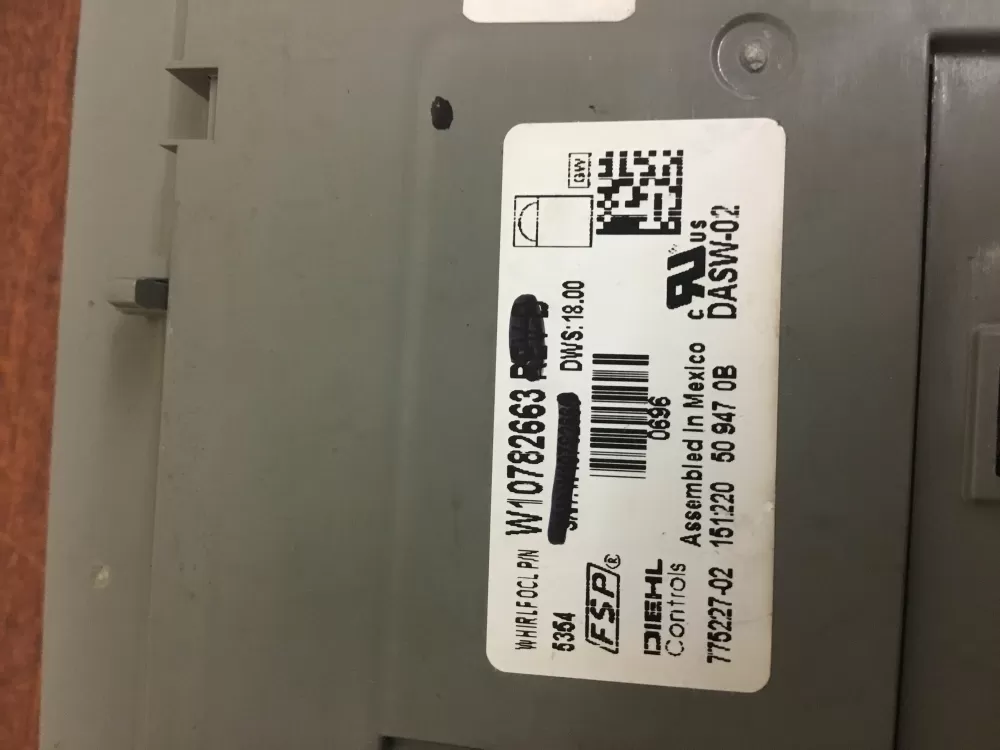 Whirlpool Kenmore W10746418 W10782663 Dishwasher Control Board AZ30569 | NR917