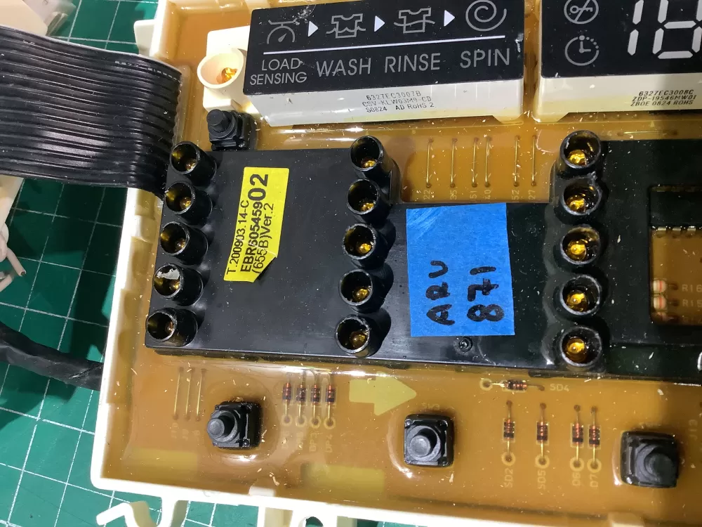 LG EBR60545902 AP5235245 1528829 Washer UI Control Board AZ188963 | ARV871