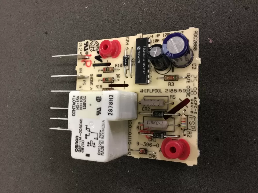 Whirlpool Kenmore Maytag KitchenAid Estate Roper 100-01116-07 4388932 AP3109394 2154958 2154985 2169267 2169269 2188159 2303824 2303824A 4388932R 483187 844415 AH372261 EA372261 PS372261 Refrigerator Defrost Control Board