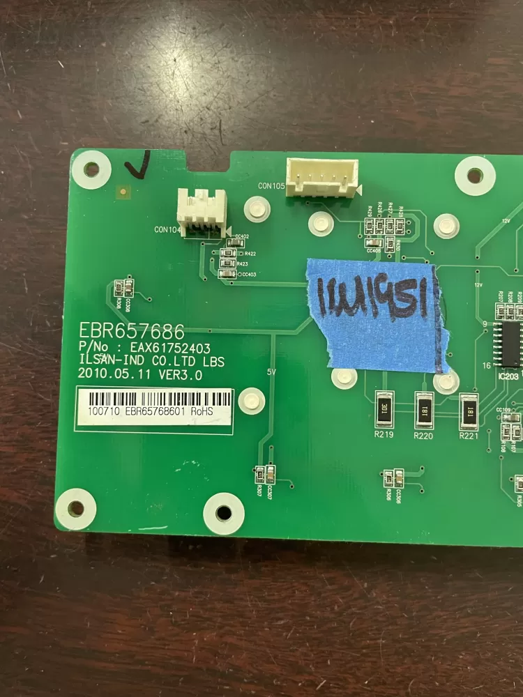 LG Kenmore EBR65768601 Refrigerator Control Board AZ62883 | KM1951