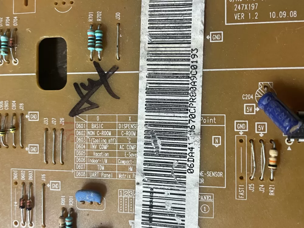 Samsung DA41-00670C DA41-00668A Refrigerator Control Board AZ45129 | Wmv348