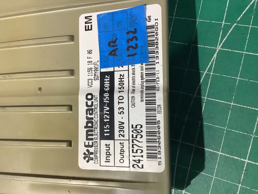 Refrigerator Inverter Board VCC3 1156 QA F 06 241577505 AZ195428 | AR1232