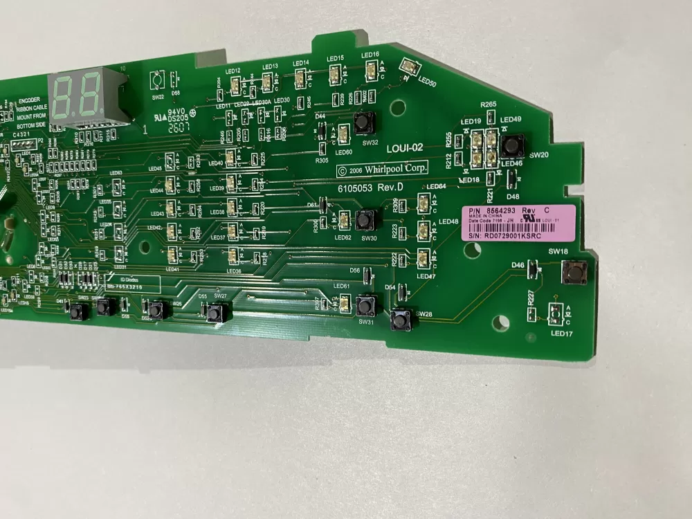 Whirlpool 8564293 8563974 Dryer Control Board AZ141949 | BK2387