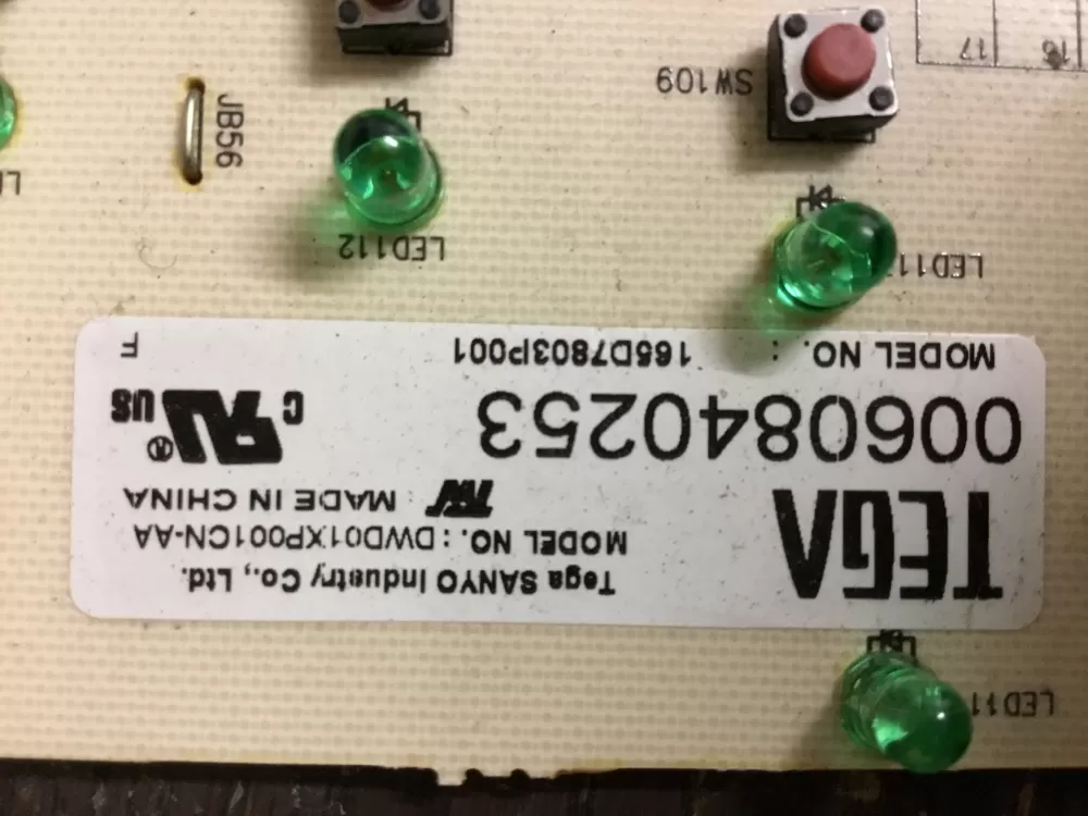 GE 165D7803P001 Dishwasher Control Board AZ5391 | NR833