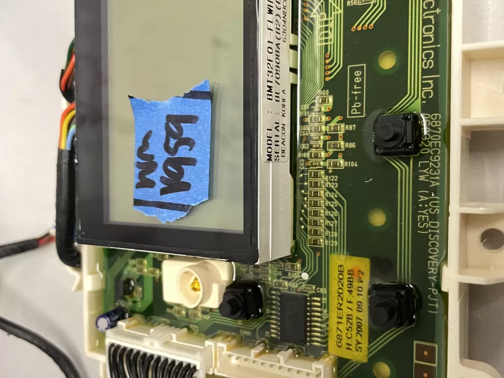 LG 6870EC9236A 6871ER2020B Washer Control Board AZ216896 | Wmv959
