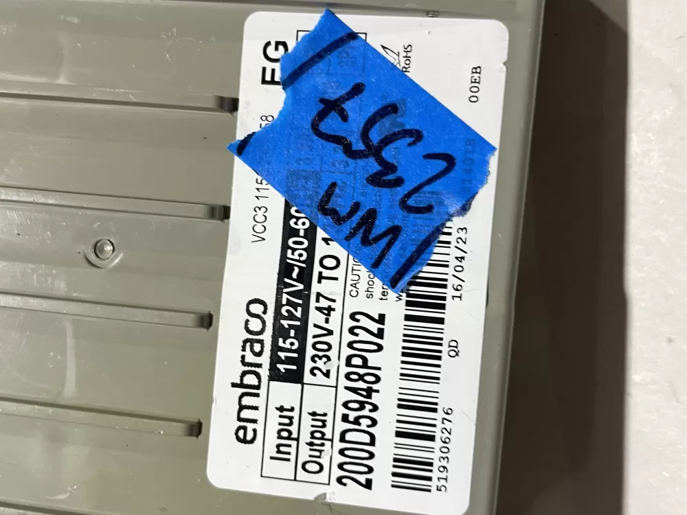 GE 519306276 Refrigerator Inverter Board AZ136492 | Wm2357