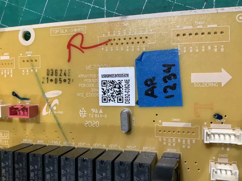 Samsung DE92 03624E Microwave Control Board Panel AZ227717 | AR1234