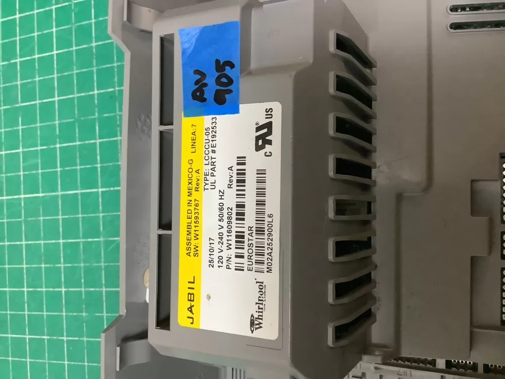 Washer Whirlpool Control Board W11609802 AZ224877 | ARV905