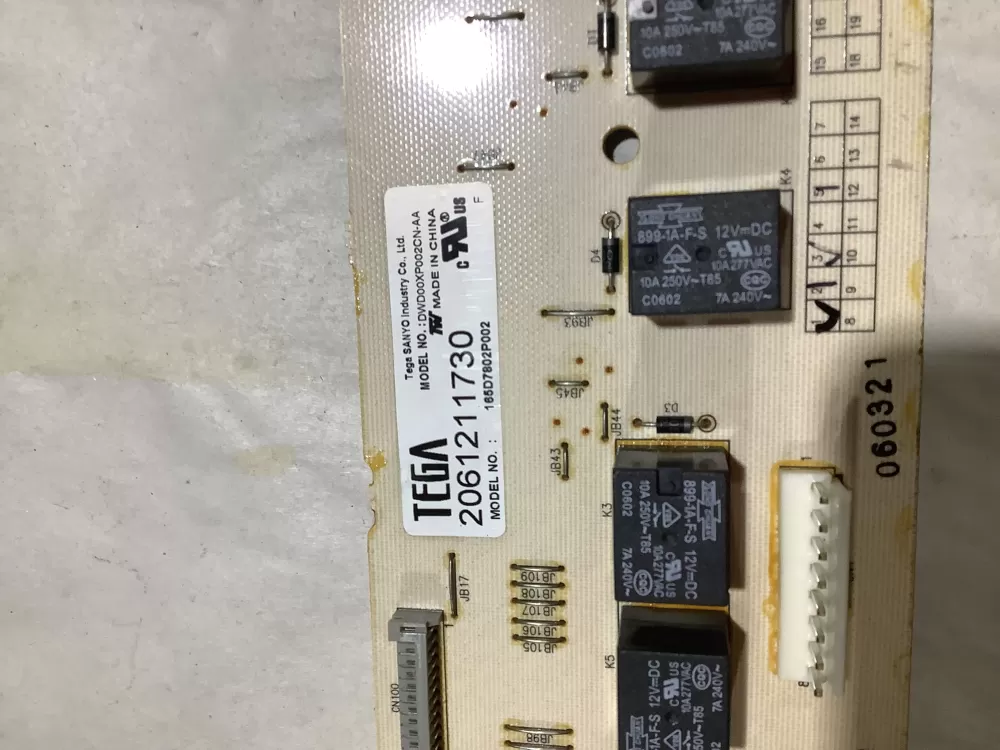 GE 165D7802P002 Dishwasher Control Board