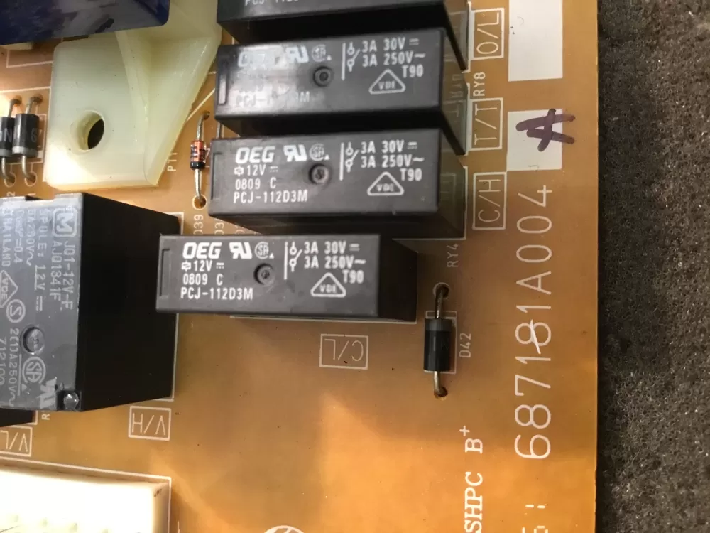 LG 687181A004A P1 6A004 Microwave Control Board AZ100705 | NR140