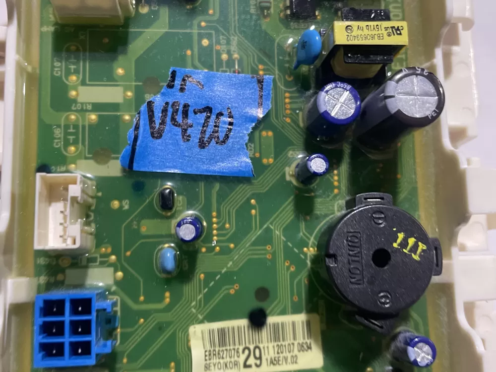 LG EBR62707629 Dryer Main Control Board AZ140771 | Wmv420