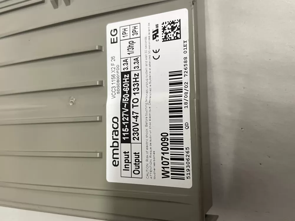 Kenmore W11087200 Refrigerator Control Board Inverter AZ212684 | Wm1278