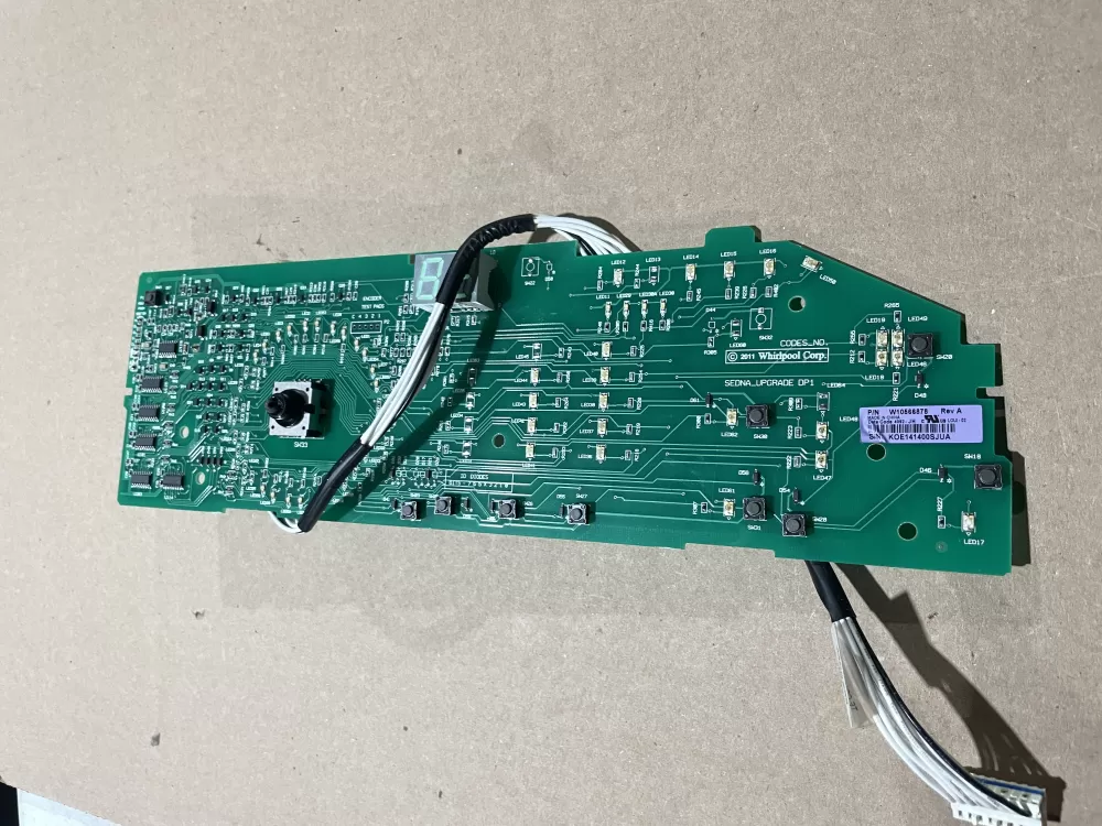 Whirlpool W10566878 Washer User Interface Control Board