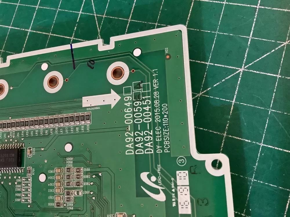 Samsung DA92-00596A Refrigerator Dispenser Control Board AZ193856 | NR599