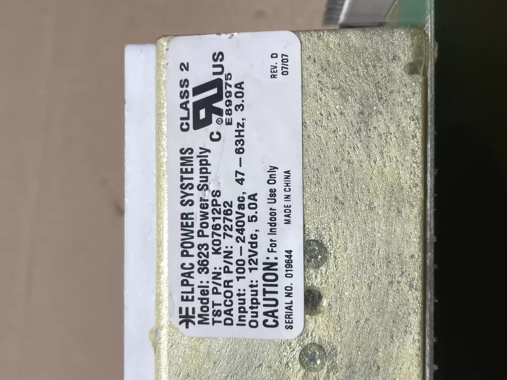  K07612PS 3623 72762 O398 Oven Control Board Dacor Power Supply AZ63957 | Wm1552