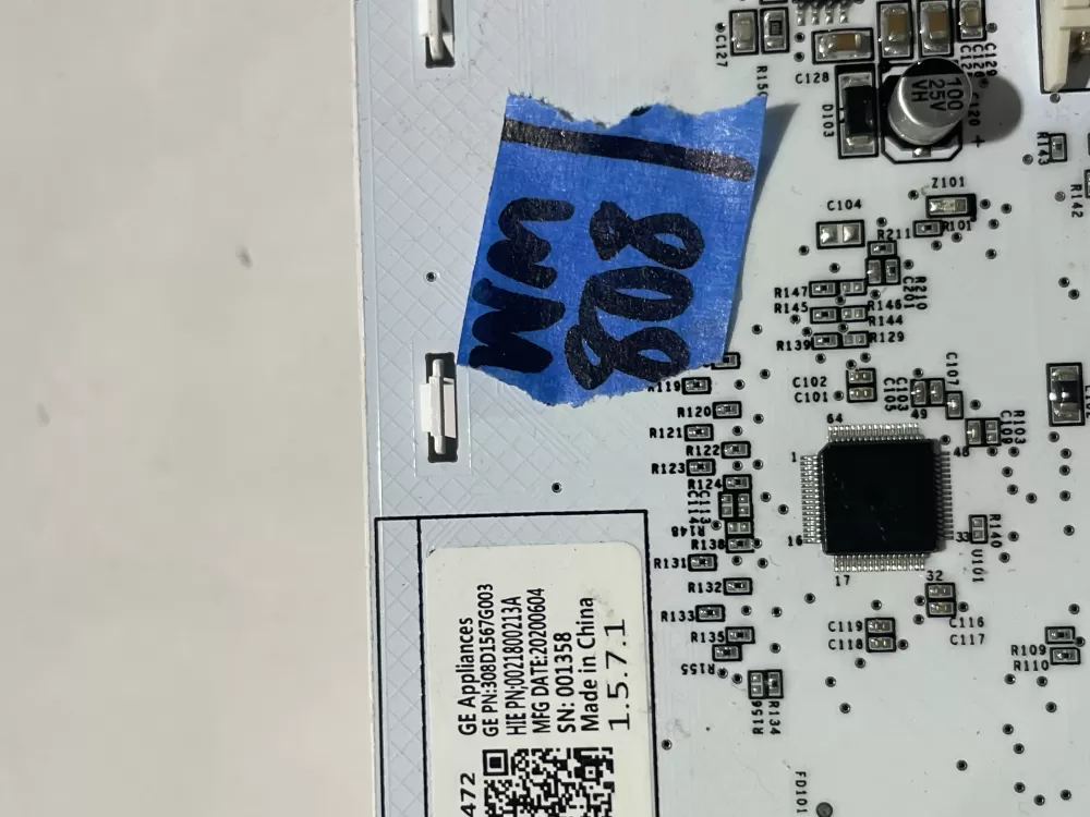 GE 308D1567G003 Washer Control Board AZ111571 | Wm808