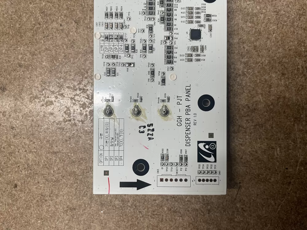 Samsung DA41-00522A Refrigerator Dispenser Control Board AZ13467 | KM1289