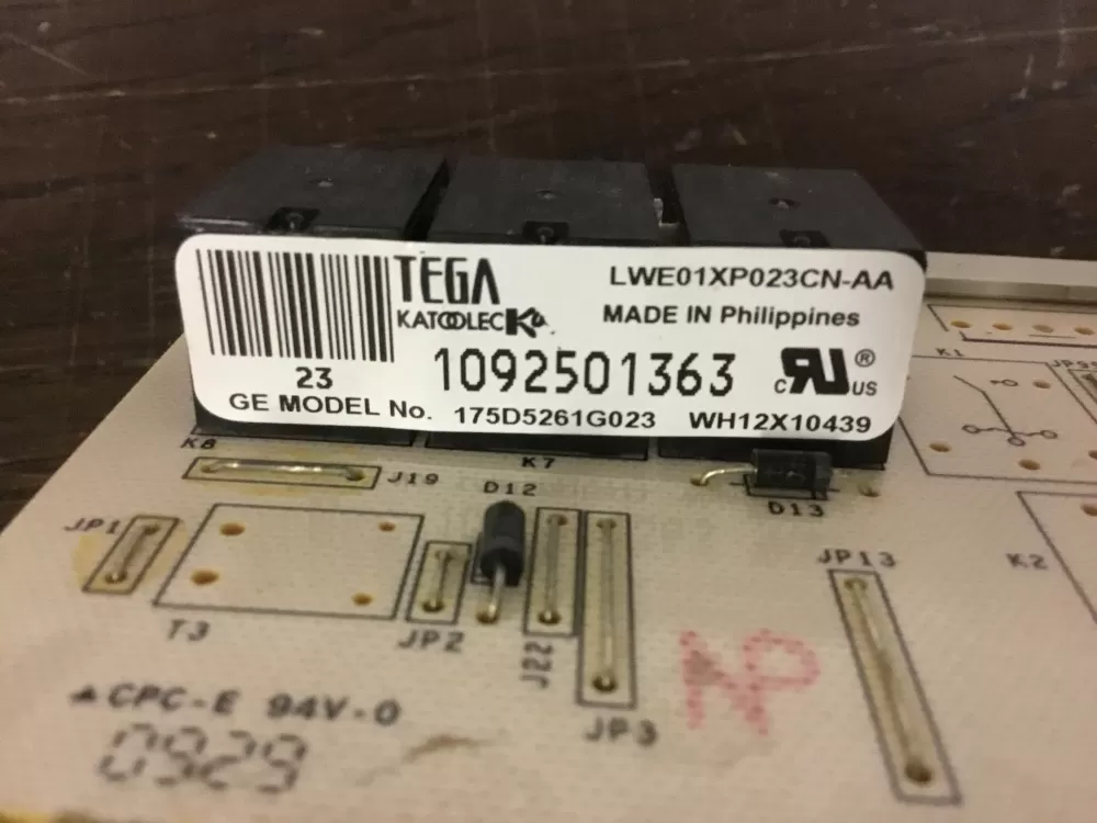 GE 175D5261G023 EBX1129P004 WH12X10439 Washer Control Board AZ6859 | NR481