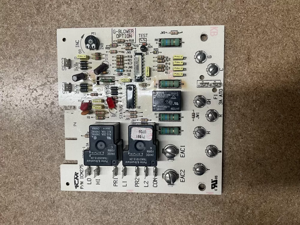 Carrier Bryant ICM275 Furnace Control Board Circuit AZ10786 | KM1587