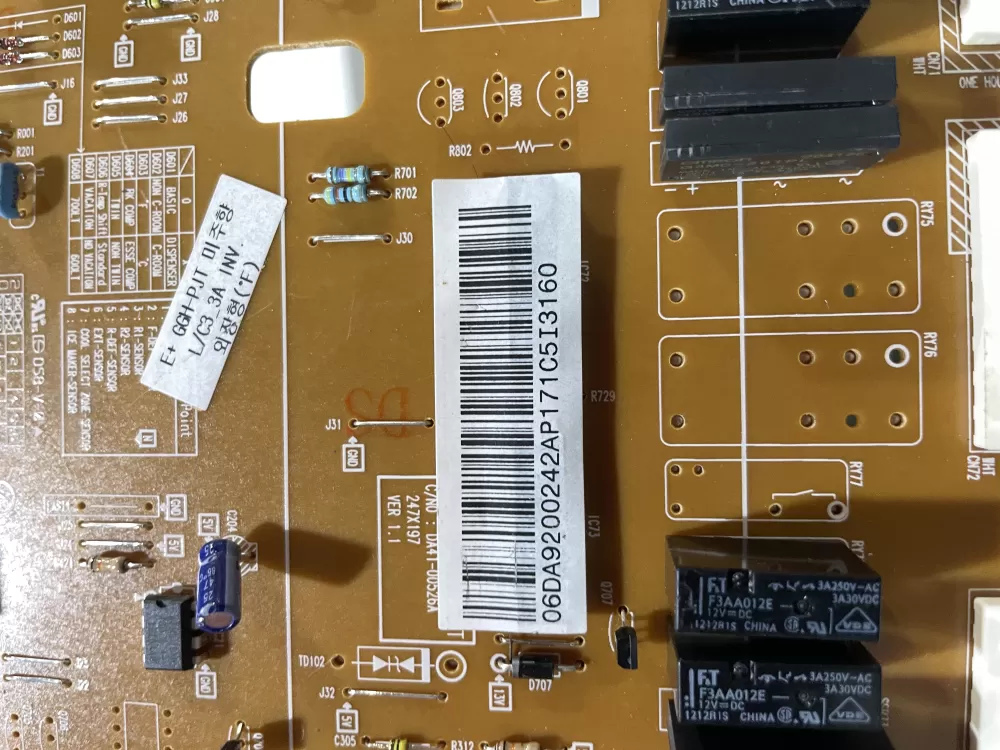 Samsung DA41-00524A DA41-00526A Refrigerator Control Board AZ162106 | Wmv818