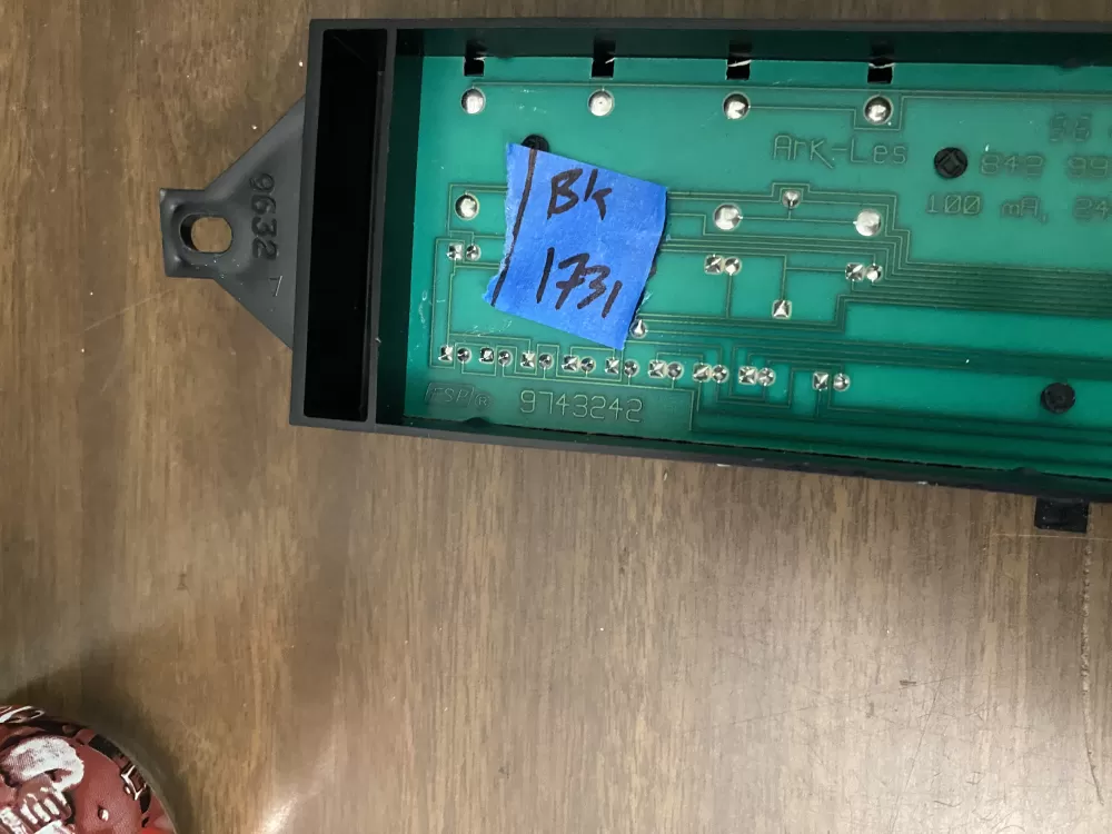 Whirlpool KitchenAid 9743242 Dishwasher Switch Control Panel AZ78557 | BK1731