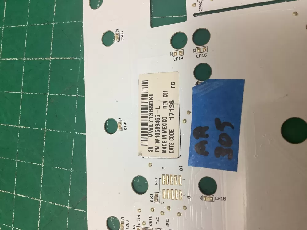 Whirlpool W10689465 Washer Control Board Interface AZ226052 | AR305