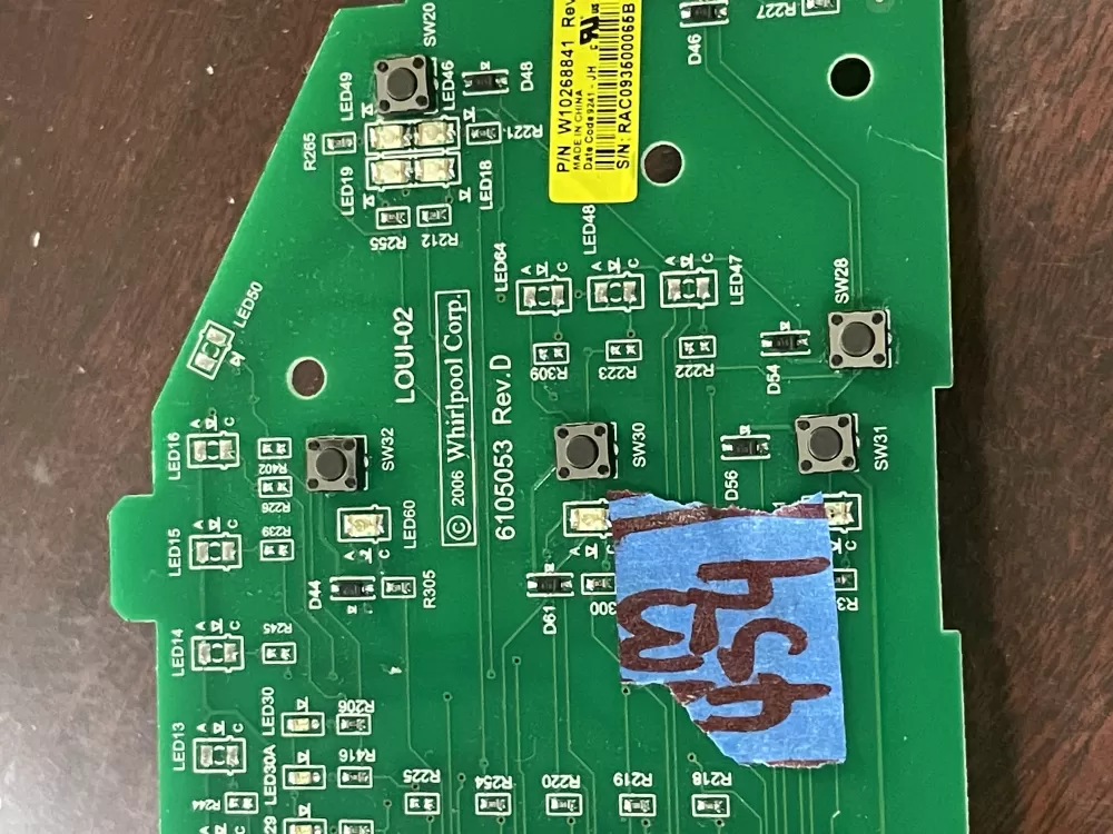 Maytag W10268841 W10240482 WPW10268841 Washer WP Control Board AZ37490 | Wm454