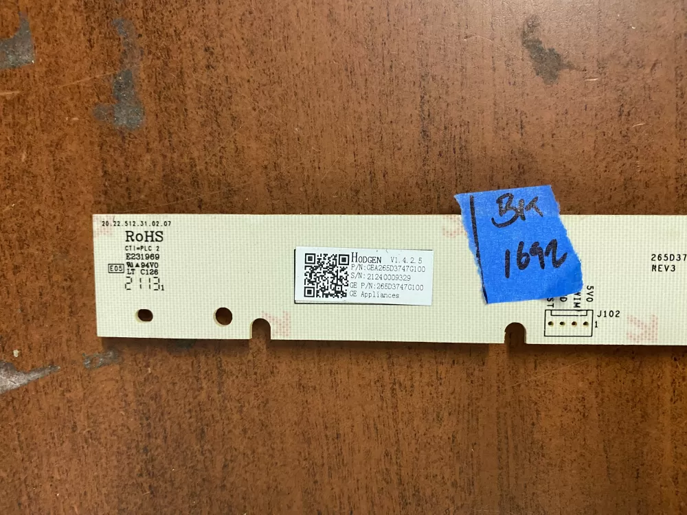 GE 265D3747G100 Dishwasher Control Board AZ98567 | BK1692