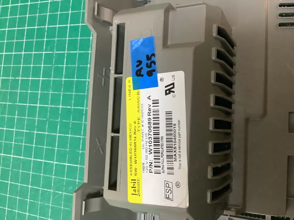 Whirlpool W10370689 Control Board AZ224849 | ARV955
