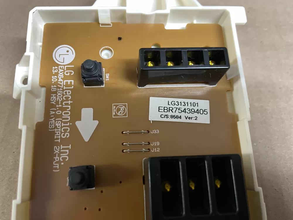LG EBR75439403 Dryer Control Board AZ100667 | Wmv319