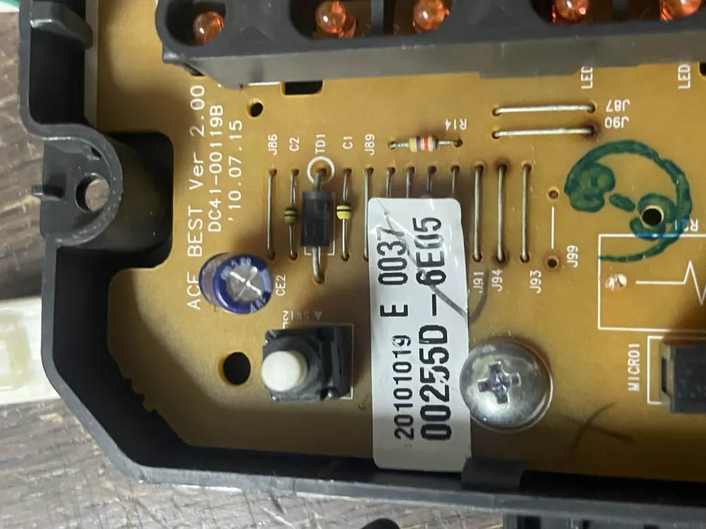 Samsung DC92-00255D DC41-00119B Washer Control Board AZ45071 | Wmv115