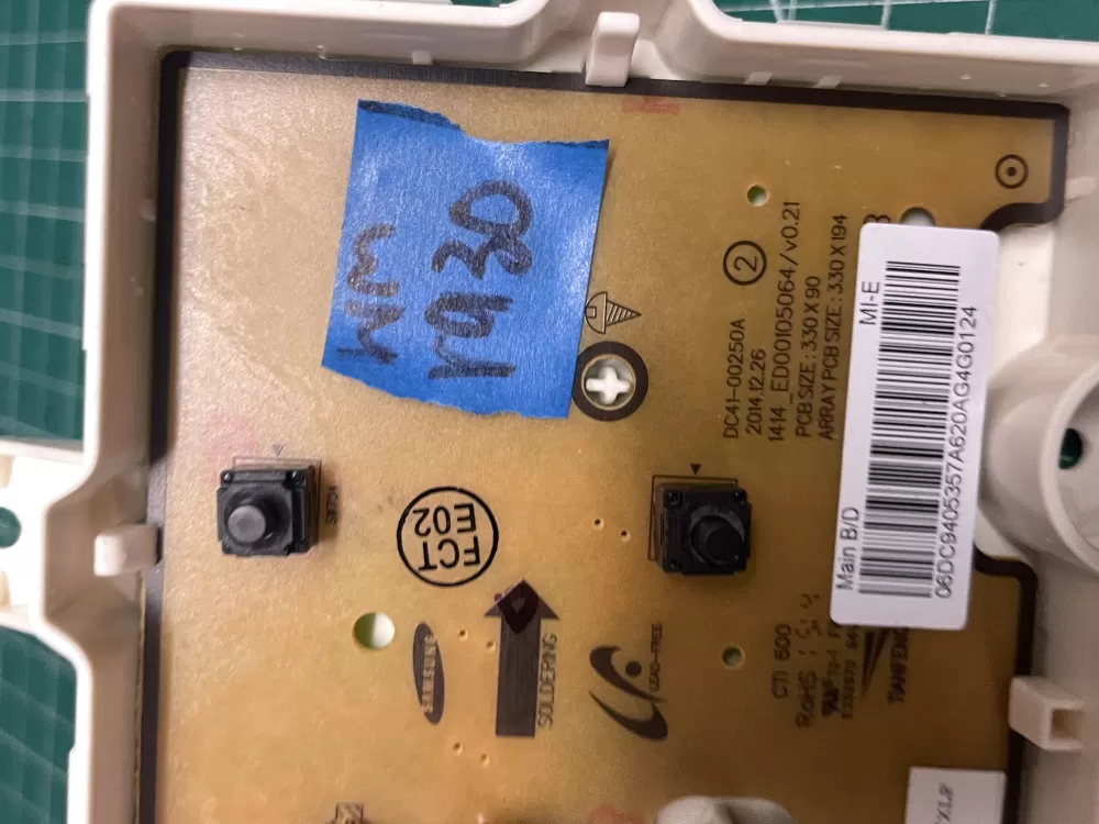 Samsung DC94 05357A Dryer Control Board AZ210500 | Wmv930