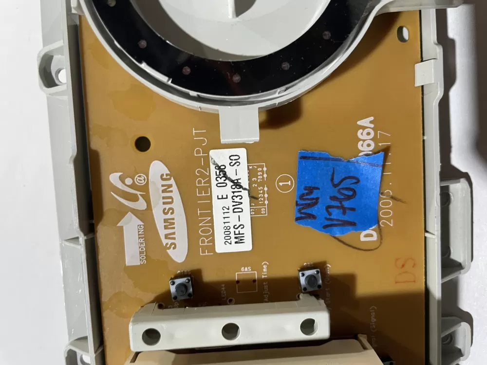 Samsung MFS-DV318A-S0 DC41-00066A Dryer UI Control Board AZ180916 | Wmv765