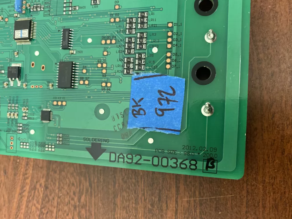 Samsung DA92-00368B Refrigerator Dispenser UI Control Board AZ38509 | BK972