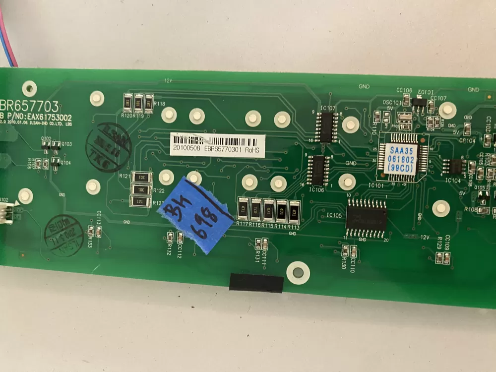 LG Kenmore Refrigerator Dispenser Board EBR65770301 AZ109921 | BK698